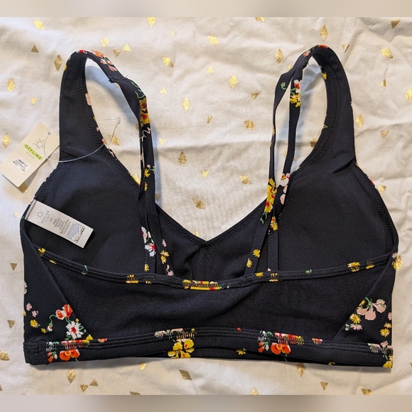 NWT OFFLINE by Aerie Goals black floral sports bra size small - Picture 3 of 8